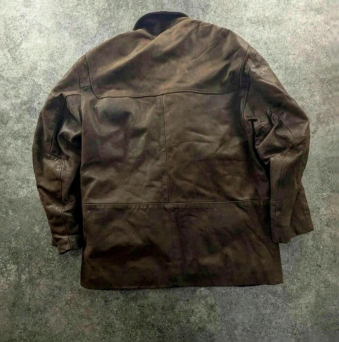 Field jacket Aqua Leather en cuir brun – fabrication française – taille 50 / 3 vintage dressing – Aqua Leather – taille L 2