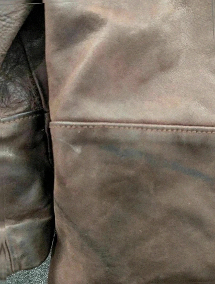 Field jacket Aqua Leather en cuir brun – fabrication française – taille 50 / 3 vintage dressing – Aqua Leather – taille L 4