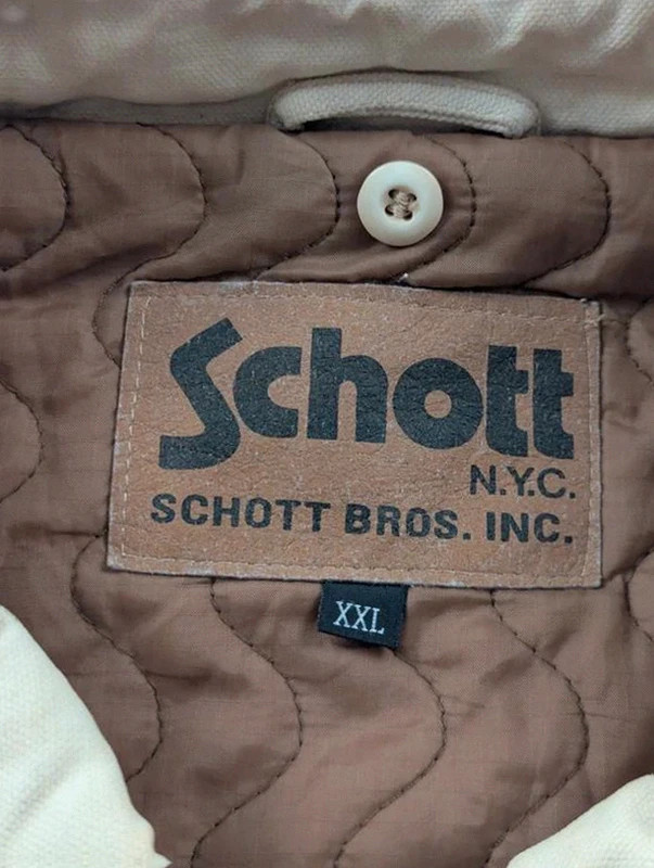 Schott NYC veste workwear vintage XXL canvas Hollofil II patinée utility jacket – Schott – taille XXL 3