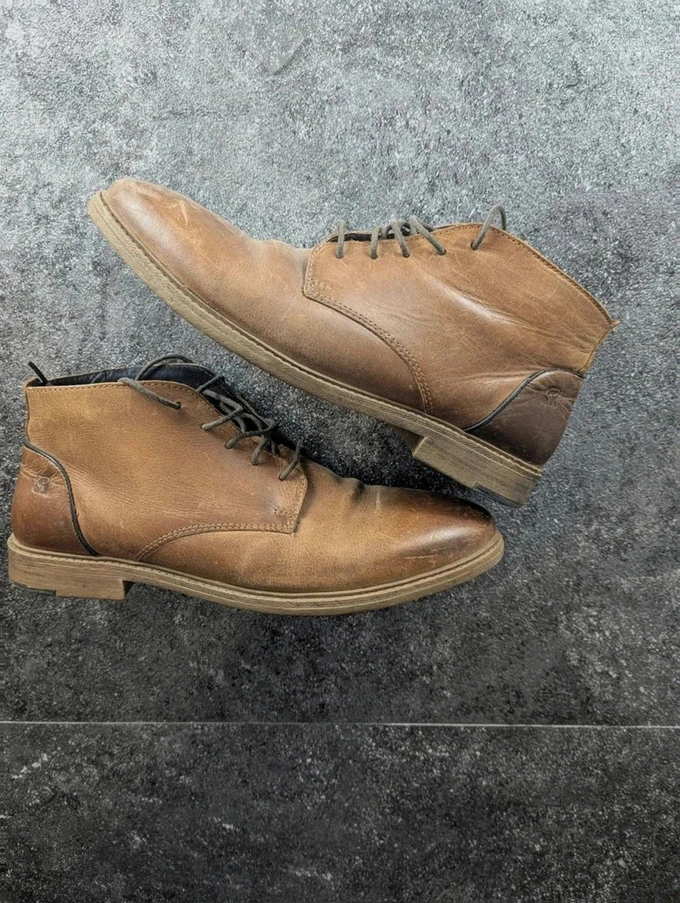 Chaussures Redskins cuir marron vintage boots homme T43 style workwear