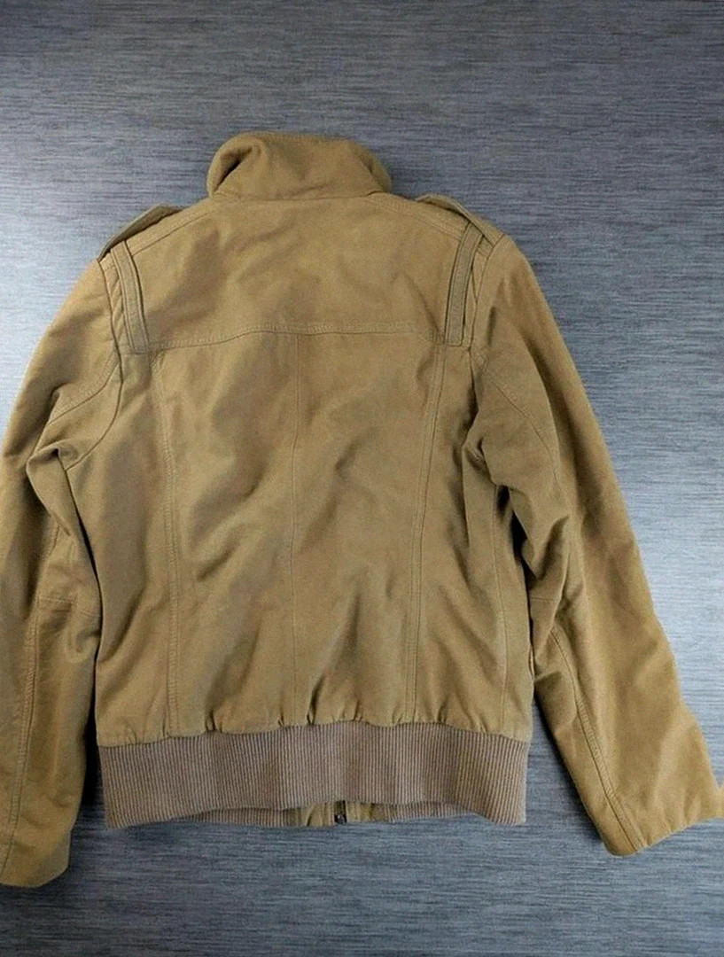 Blouson cuir de mouton Jilani Collection beige taille L 42 style biker aviateur vintage dressing – Jilani – taille XL / 42 / 14 2