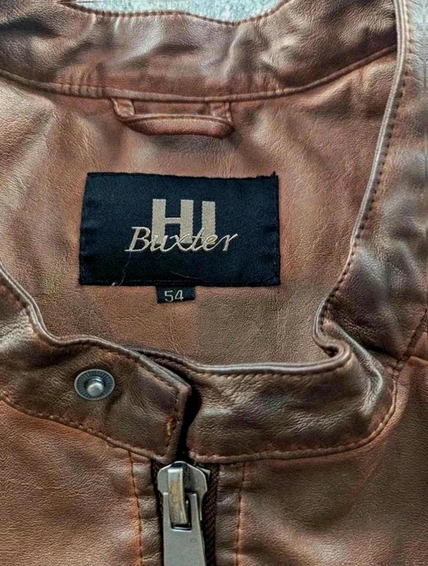 Blouson biker Hi Buxter marron simili cuir taille 54 look vintage dressing casual streetwear – HI Buxter – taille XL 3
