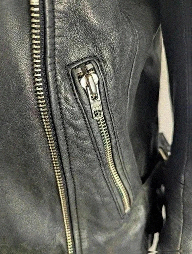 Perfecto biker en cuir d'agneau Maje noir matelassé taille 36, coupe rock chic intemporelle – Maje – taille Taille unique 5