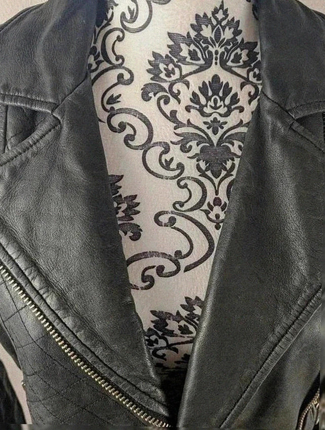 Perfecto biker en cuir d'agneau Maje noir matelassé taille 36, coupe rock chic intemporelle – Maje – taille Taille unique 4