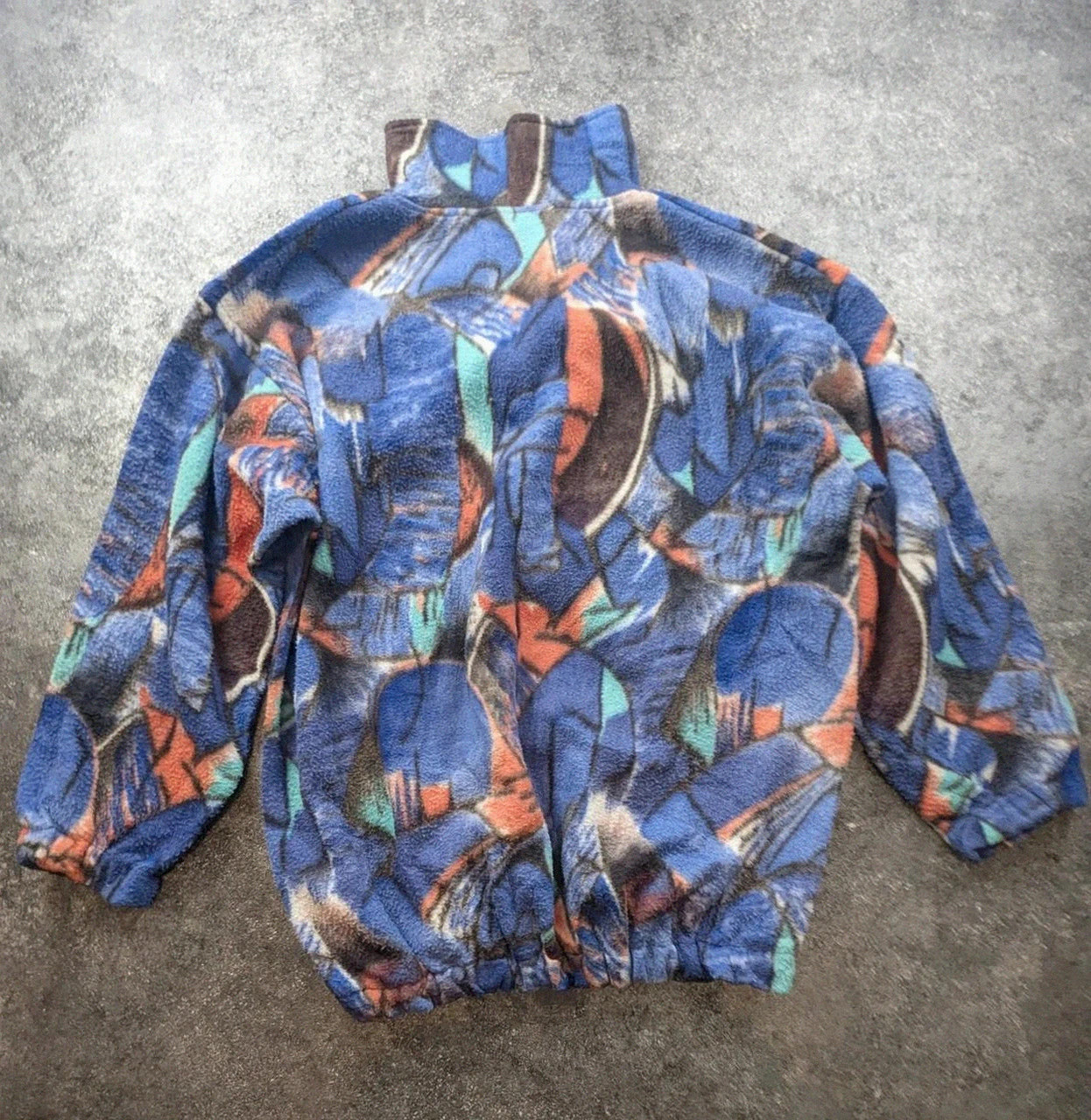 Polaire vintage Collège Collection motif abstrait 90s – Taille L – Made in France style rétro – Vintage Dressing – taille L 2