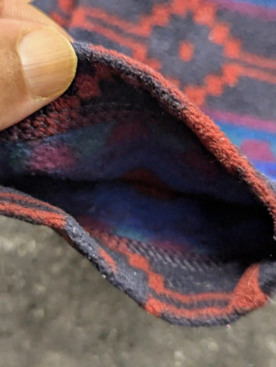 Eddie Bauer polaire fine vintage motifs aztec crazy fleece outdoor gorpcore femme S – Eddy Bauer – taille S / 36 / 8 5