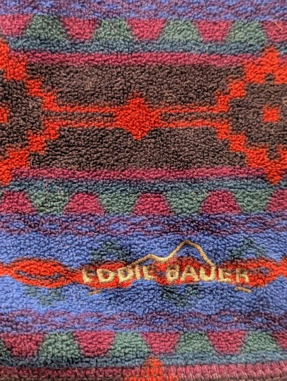 Eddie Bauer polaire fine vintage motifs aztec crazy fleece outdoor gorpcore femme S – Eddy Bauer – taille S / 36 / 8 4