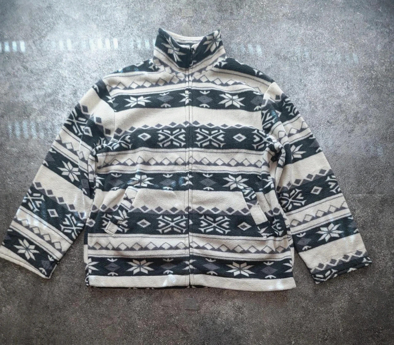 Polaire Franco Sport vintage motifs nordiques snowflake M oversize L Xl – Vintage Dressing – taille M 2
