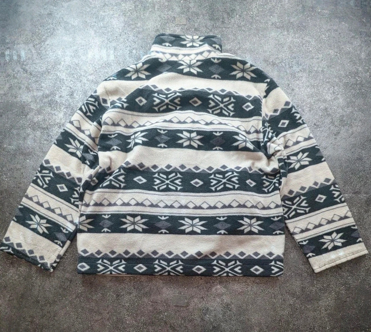Polaire Franco Sport vintage motifs nordiques snowflake M oversize L Xl – Vintage Dressing – taille M 3