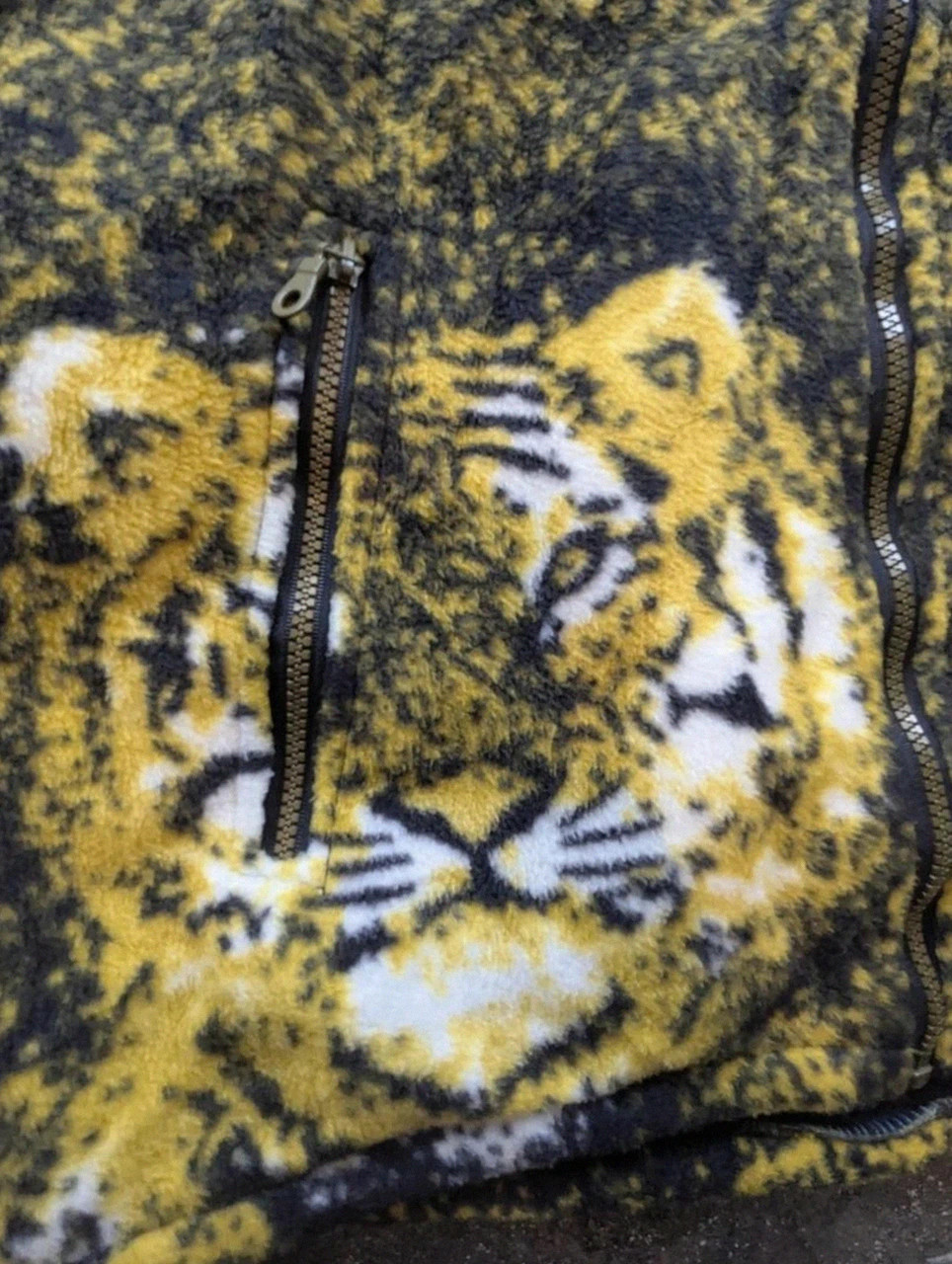 Polaire Vintage Tigre Xxl Épaisse Zippée Fleece Sherpa Animal Print 90s Y2K – Vintage Dressing – taille XXL 4