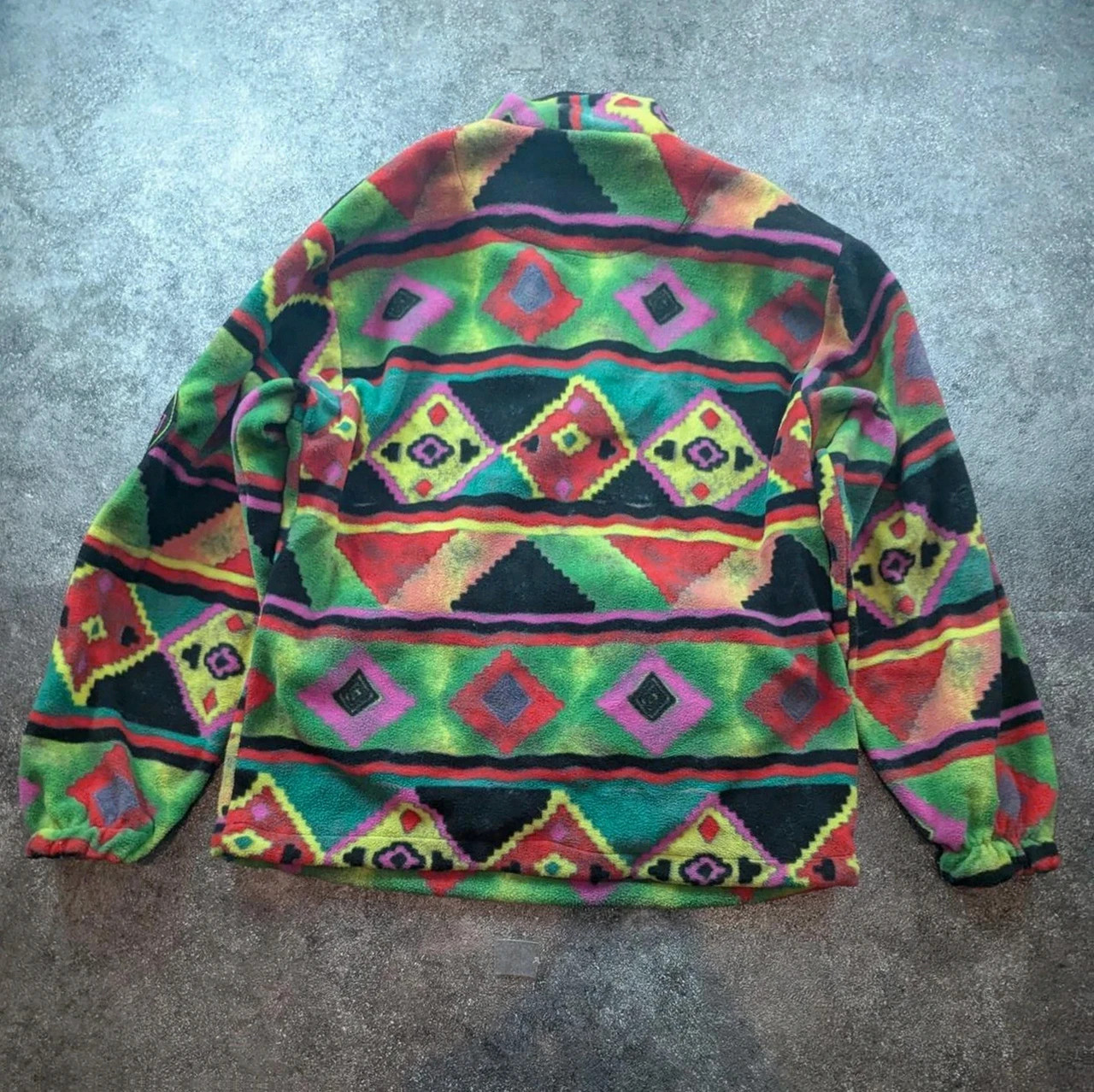 Montgomery Blue 1985 polaire vintage crazy aztec Made in Italy L Xl – Montgomery – taille XL 5