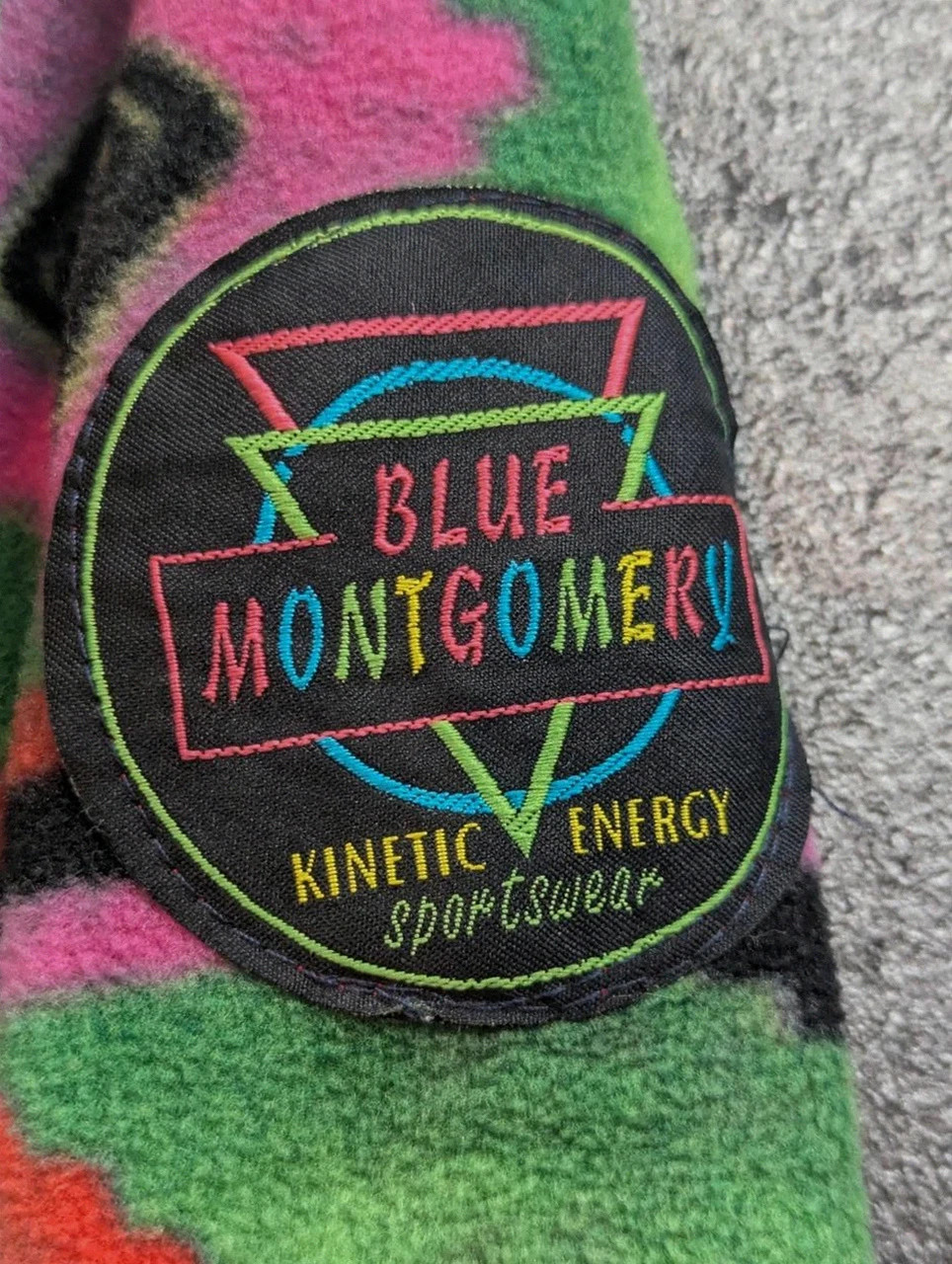 Montgomery Blue 1985 polaire vintage crazy aztec Made in Italy L Xl – Montgomery – taille XL 2
