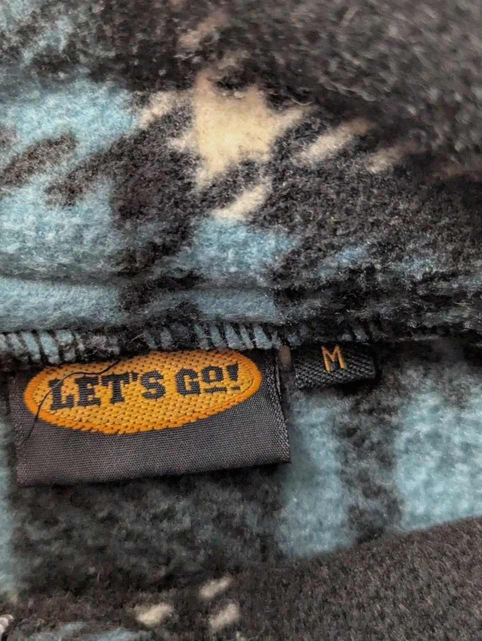 Polaire vintage Let’s Go Collection tartan bleu noir Half Zip – M – Let's Go – taille M 5