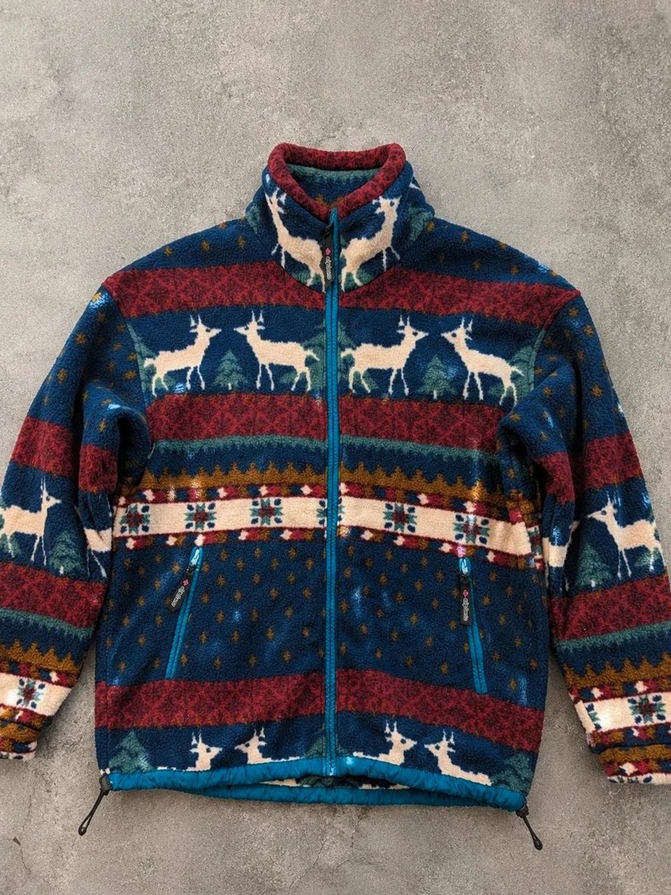 Polaire Vintage Alpinus Polartec Xl Homme Fleece Outdoor Gorpcore Randonnée Cerfs Nordic