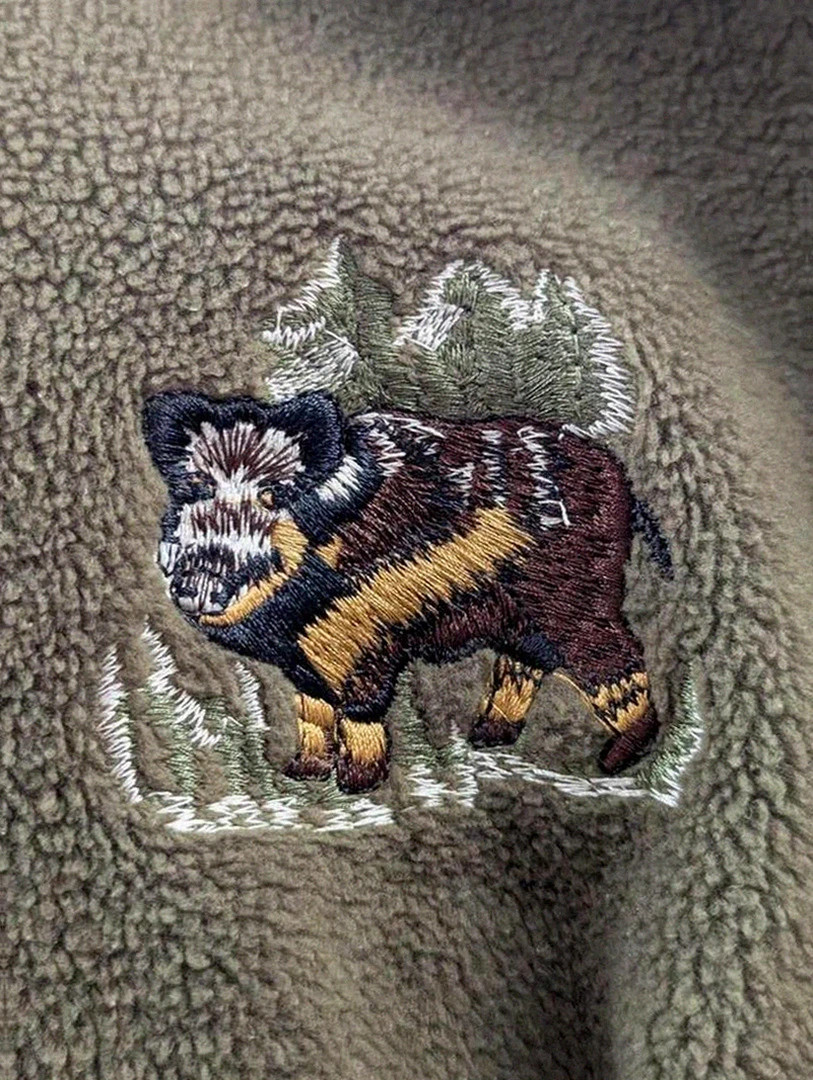 polaire fleece zippée hot station bison brodé outdoor huntig style Realtree kaki Xxl – HOT STATION – taille XXL 5