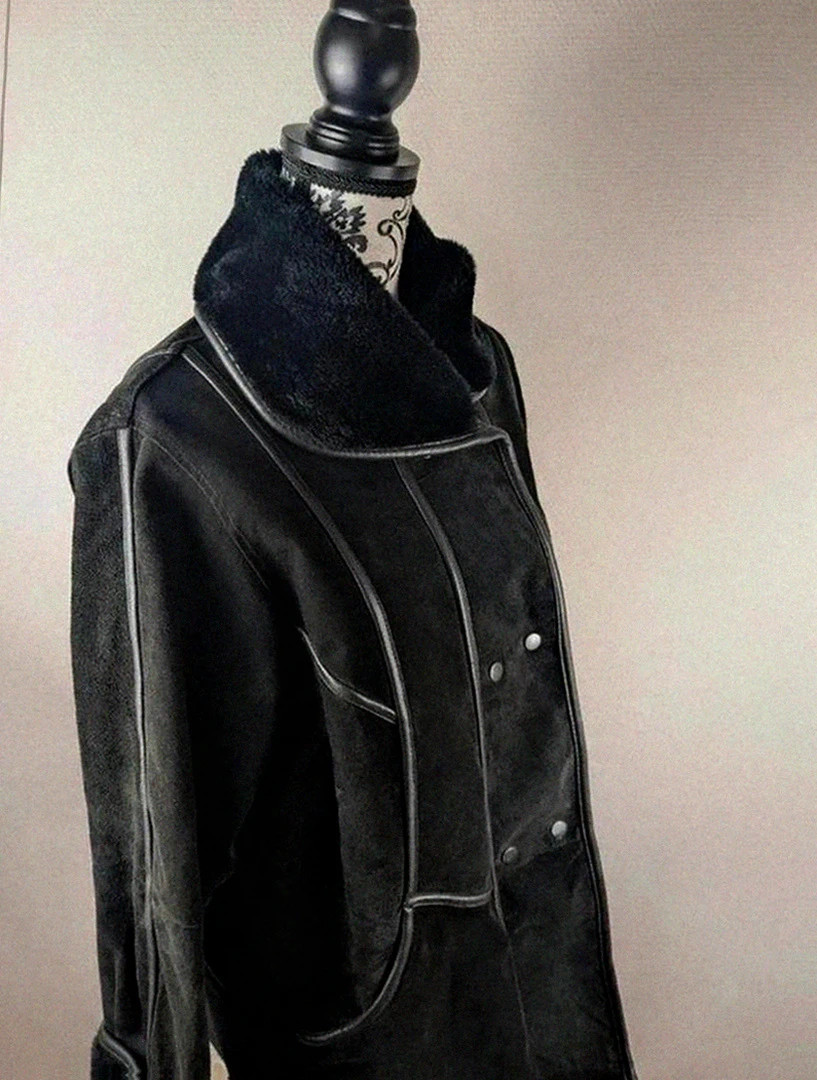 Manteau vintage dressing effet peau retournée hiver chaud élégant pogskin split – Vintage Dressing – taille L / 40 / 12 2