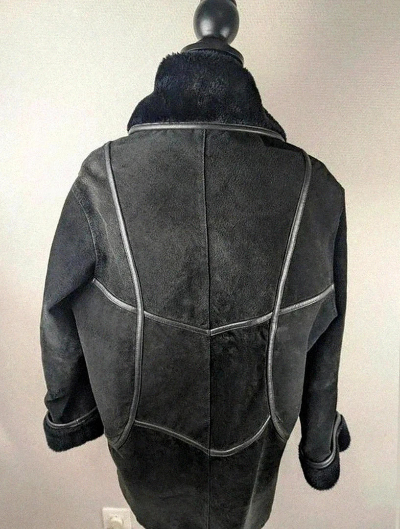 Manteau vintage dressing effet peau retournée hiver chaud élégant pogskin split – Vintage Dressing – taille L / 40 / 12 3