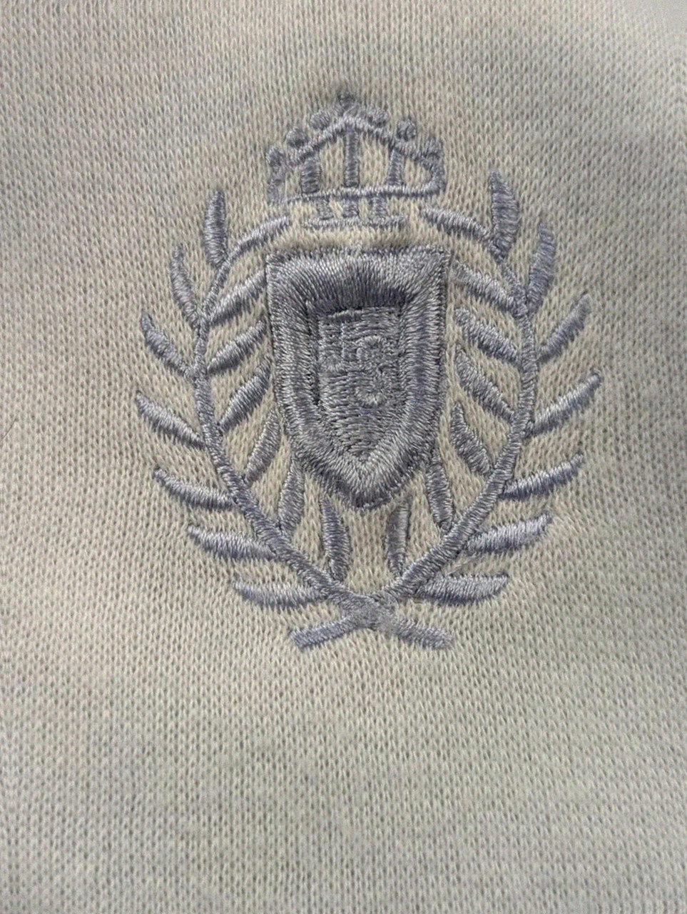 Sweat col zippé Jaclyn Smith L beige bleu vintage preppy old money – Jaclyn Smith – taille L / 40 / 12 3