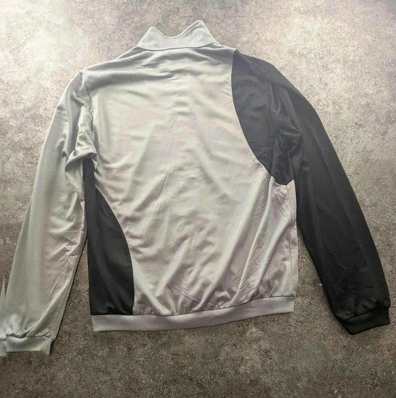 Veste adidas track jacket vintage grise noir zip full 3 bandes sport streetwear Y2K L – adidas – taille L 2