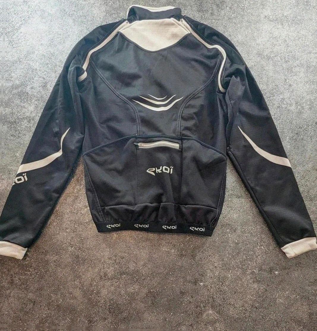 Veste vélo Ekoï manches amovibles thermique coupe vent respirant cycling jacket noir S ajusté – Ekoi – taille S 2