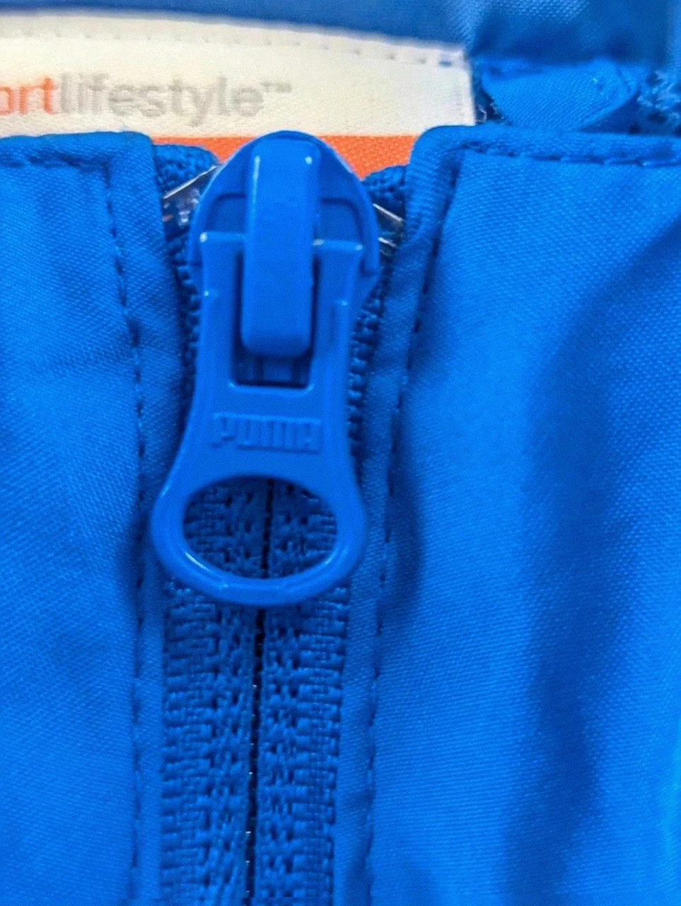 Veste Puma bleue vintage sport streetwear zip logo réfléchissant taille S – Puma – taille S 5