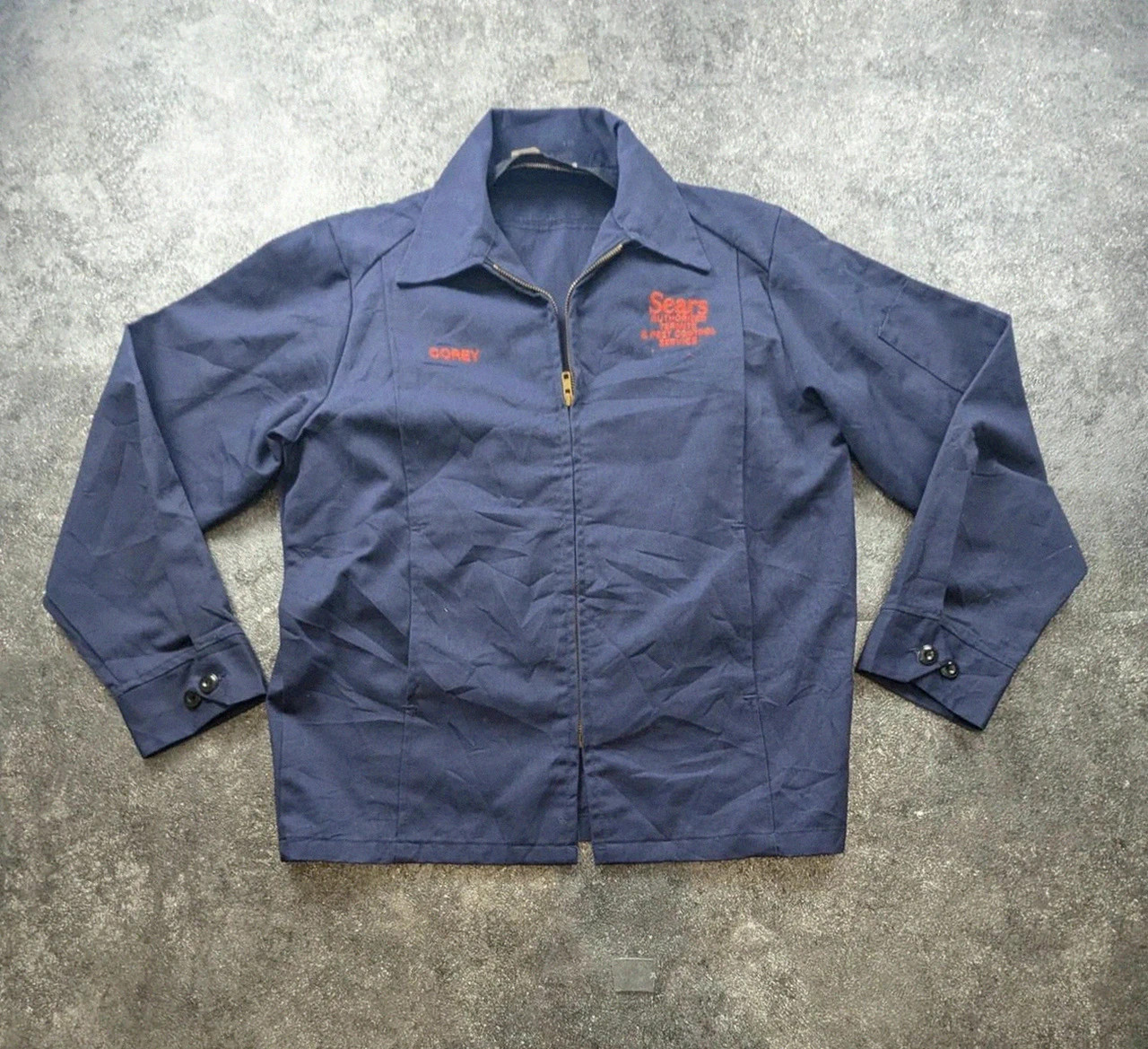 Veste américaine workwear vintage Sears Usa bleu marine taille 40 Regular – Vintage Dressing – taille Taille unique 2