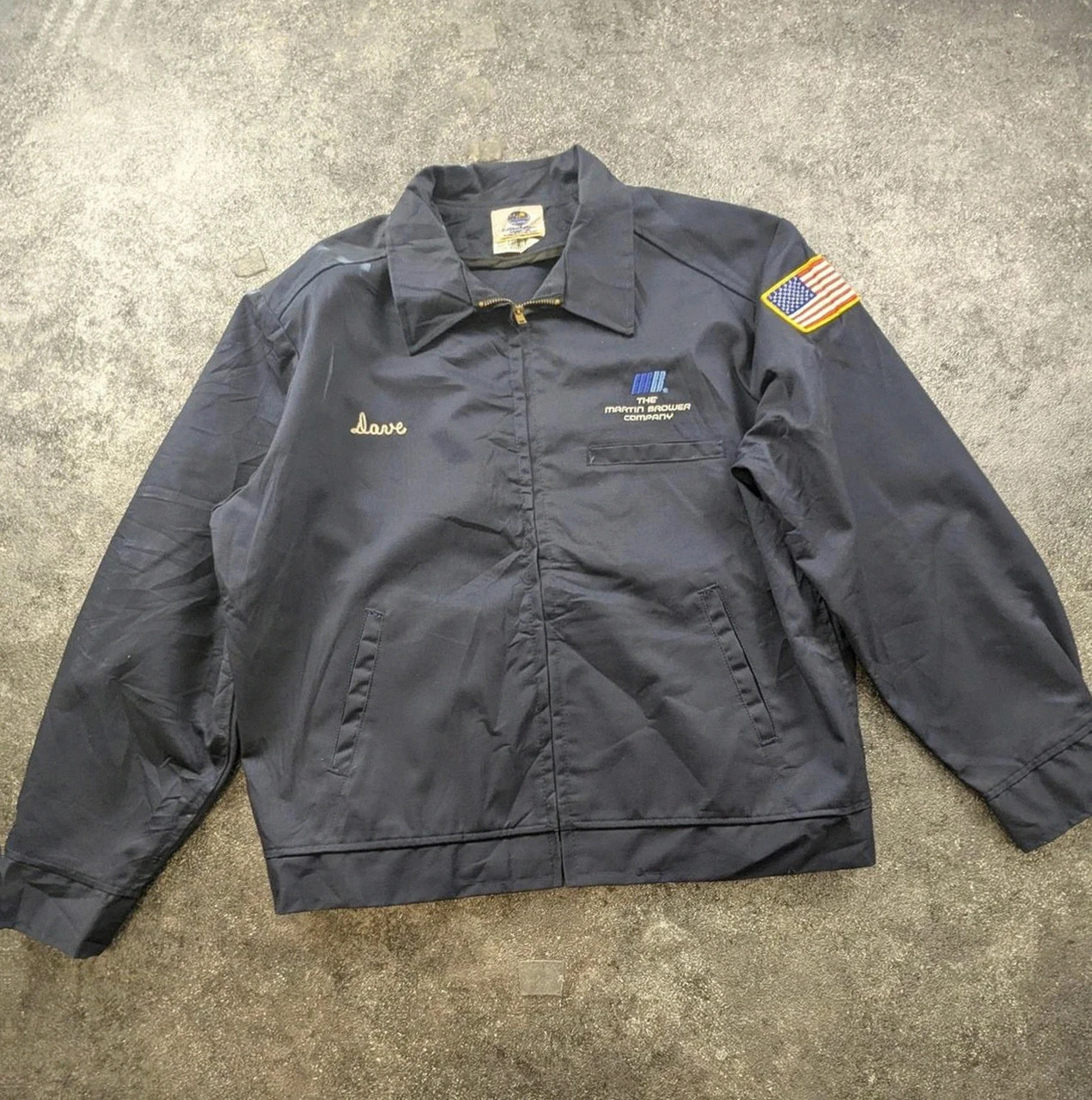 Veste Riverside Workwear Flexbac 42 M Usa Vintage American Flag Patch Martin Brower Company – Riverside – taille M 2