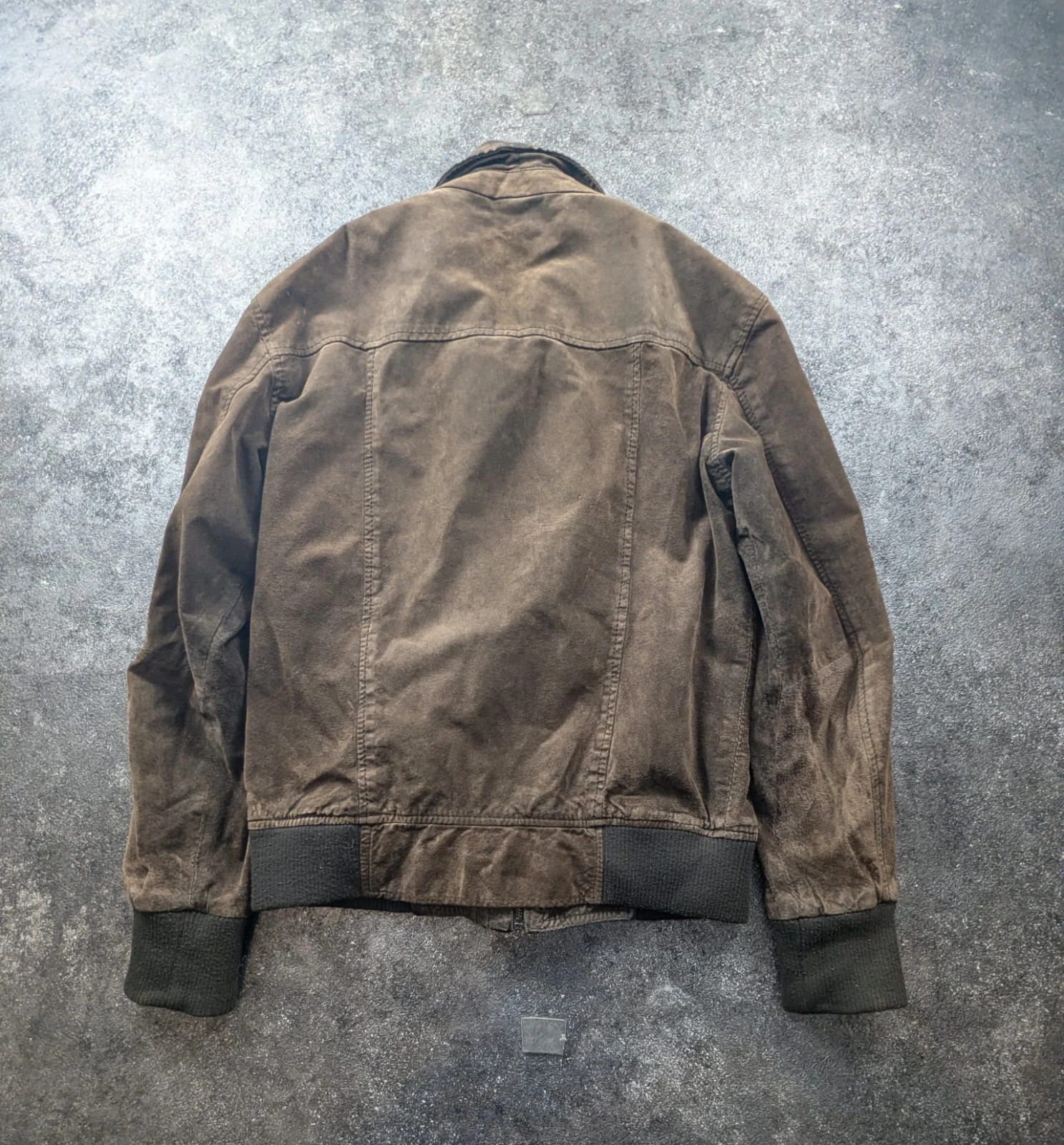 Devred blouson en daim marron patiné – Veste workwear militaire vintage – Devred – taille S 3