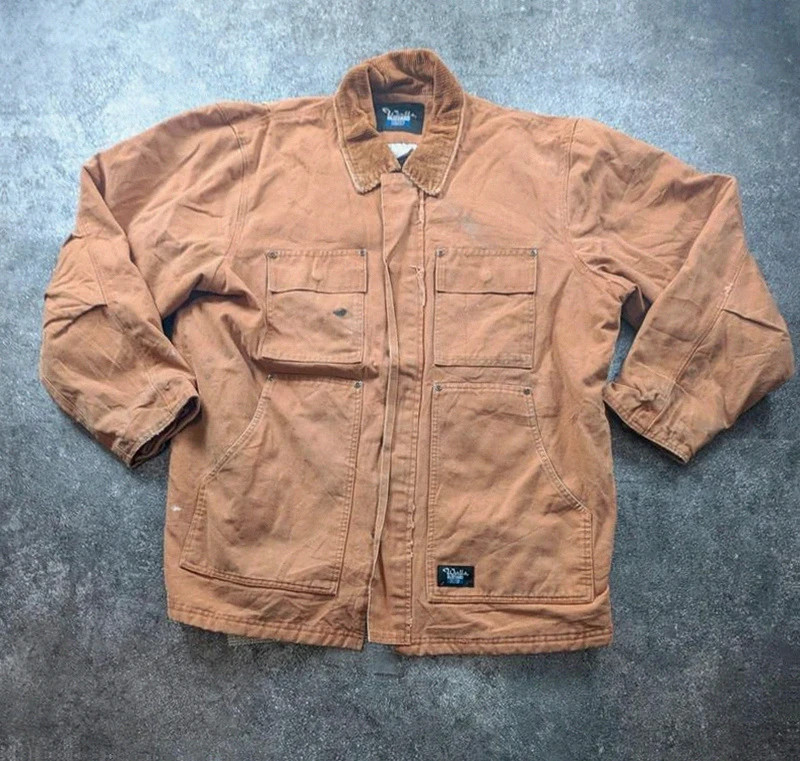 Veste workwear vintage Walls Blizzard Pruf L canvas marron chore jacket doublée – Walls – taille L 2