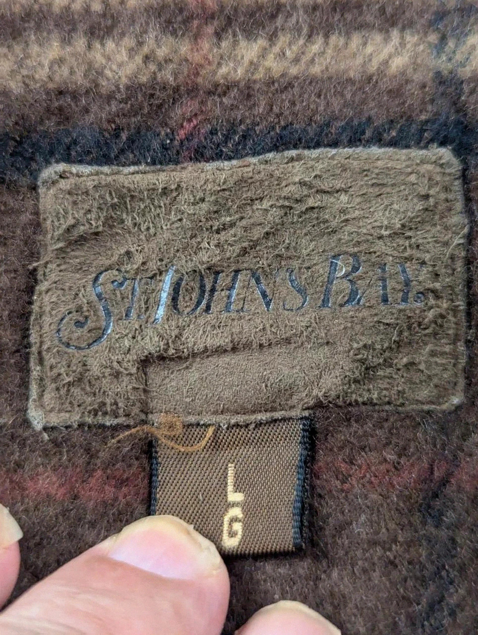 St. John’s Bay veste workwear vintage L Field Jacket toile doublée col suédine – St. John's Bay – taille L 3