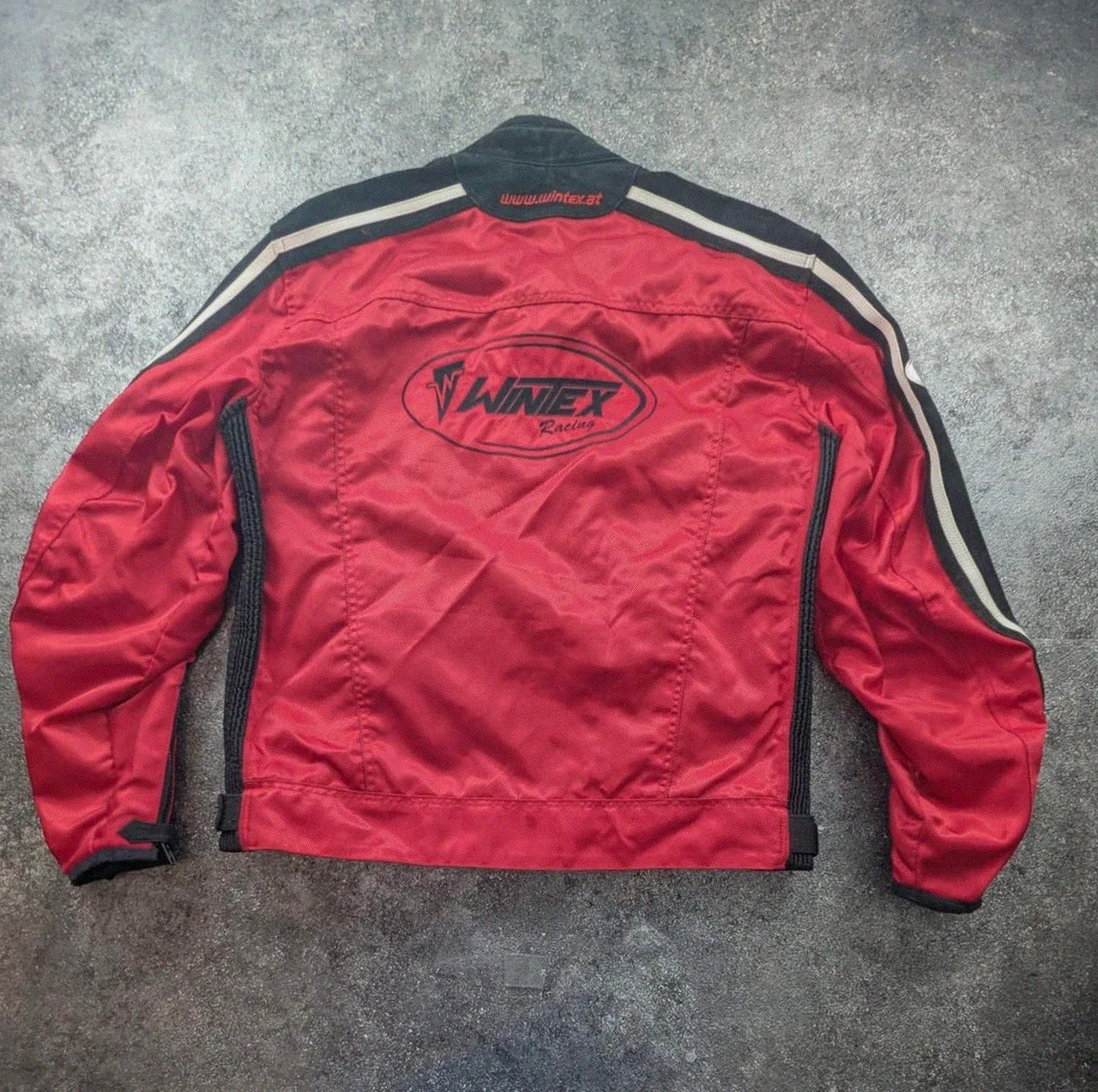 Veste moto Wintex Racing GP125 rouge noire daim protections biker Y2K 56 vintage dressing – Vintage Dressing – taille XL 3