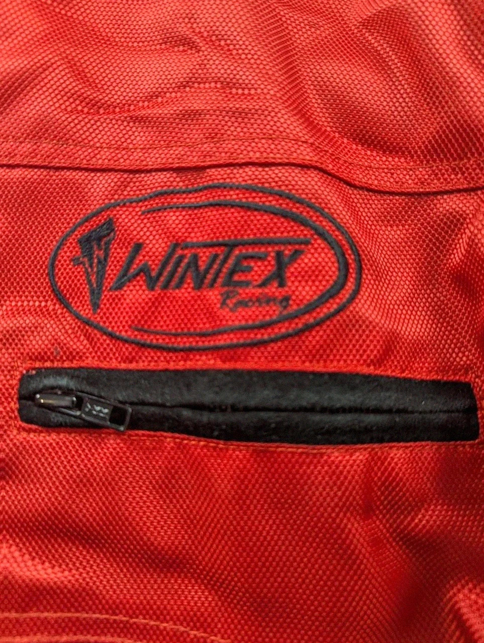 Veste moto Wintex Racing GP125 rouge noire daim protections biker Y2K 56 vintage dressing – Vintage Dressing – taille XL 5