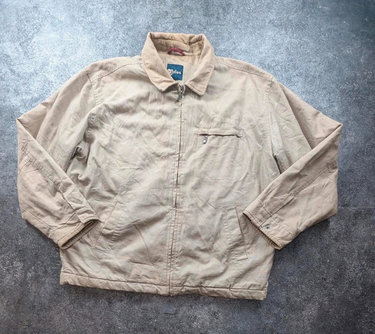 Veste Jules XL Workwear Vintage Beige – Worker Jacket Utility Toile Matelassée – WORKWEAR – taille XL 2