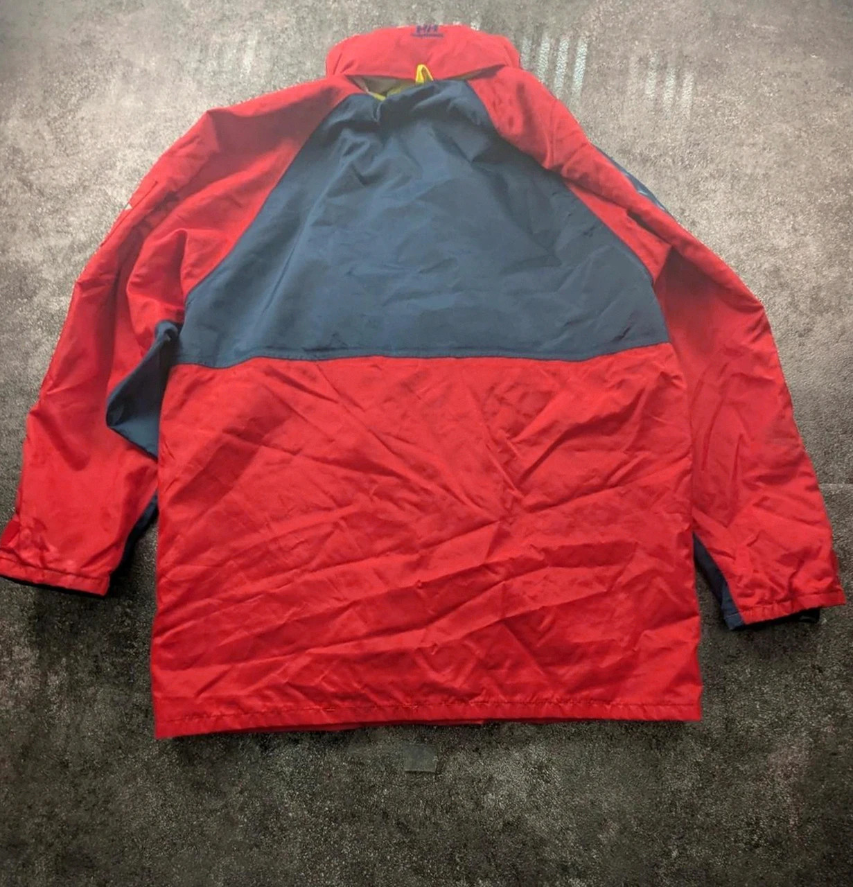 Veste Imperméable Helly Hansen Homme S Oversize Rouge Bleu Capuche Sailing Nautique Vintage – Helly Hansen – taille S 3
