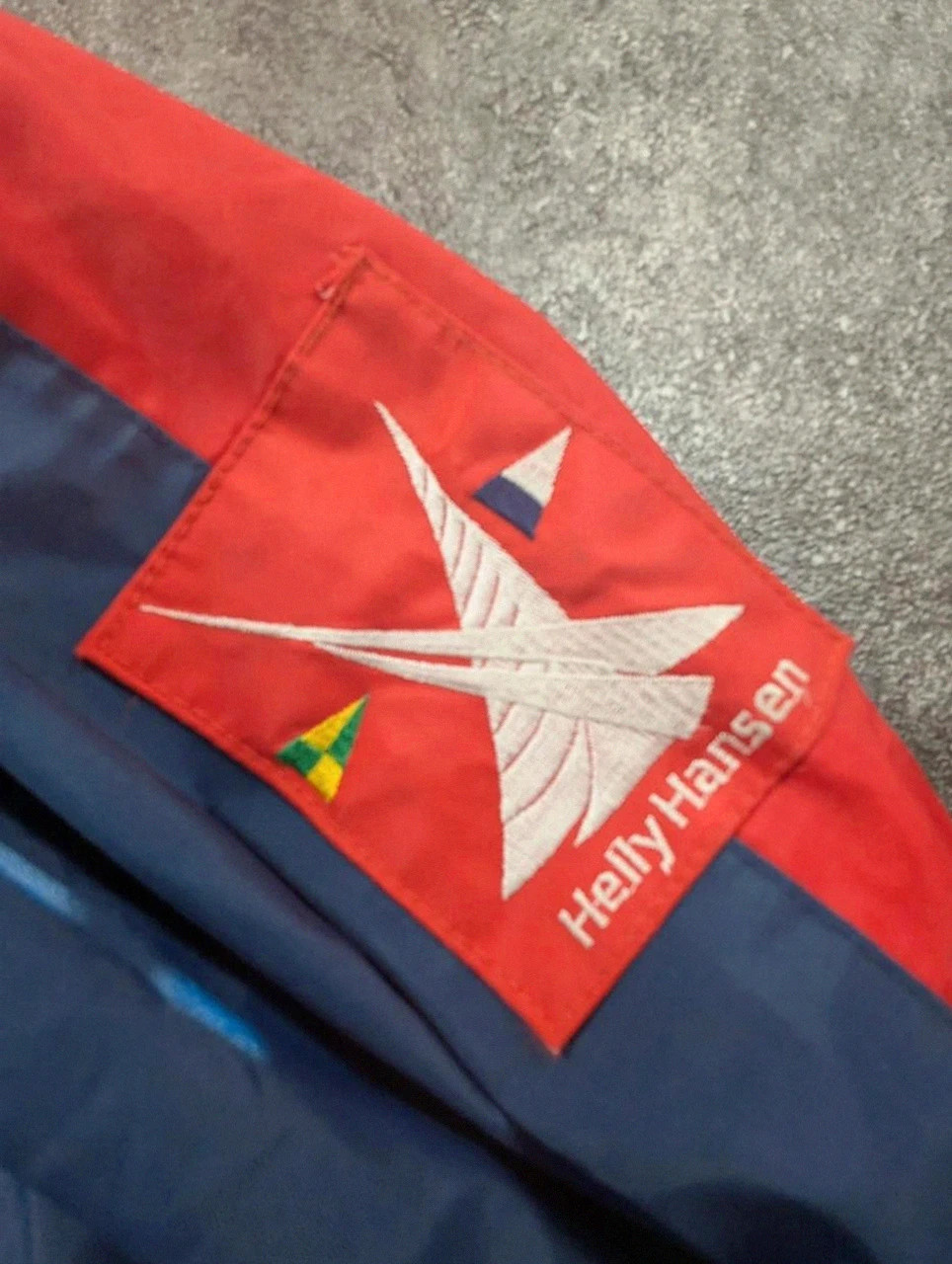 Veste Imperméable Helly Hansen Homme S Oversize Rouge Bleu Capuche Sailing Nautique Vintage – Helly Hansen – taille S 4