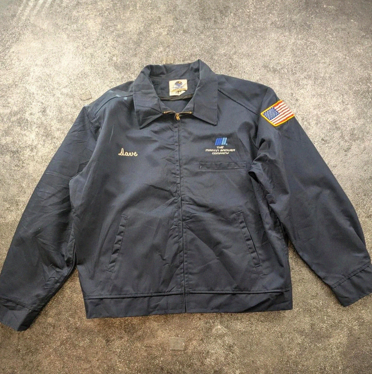 Veste Riverside Workwear Flexbac 42 M Usa Vintage American Flag Patch Martin Brower Company – Riverside – taille M 2