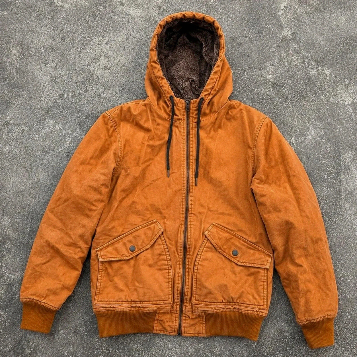 Veste Workwear Bershka Active Jacket doublée sherpa camel – M