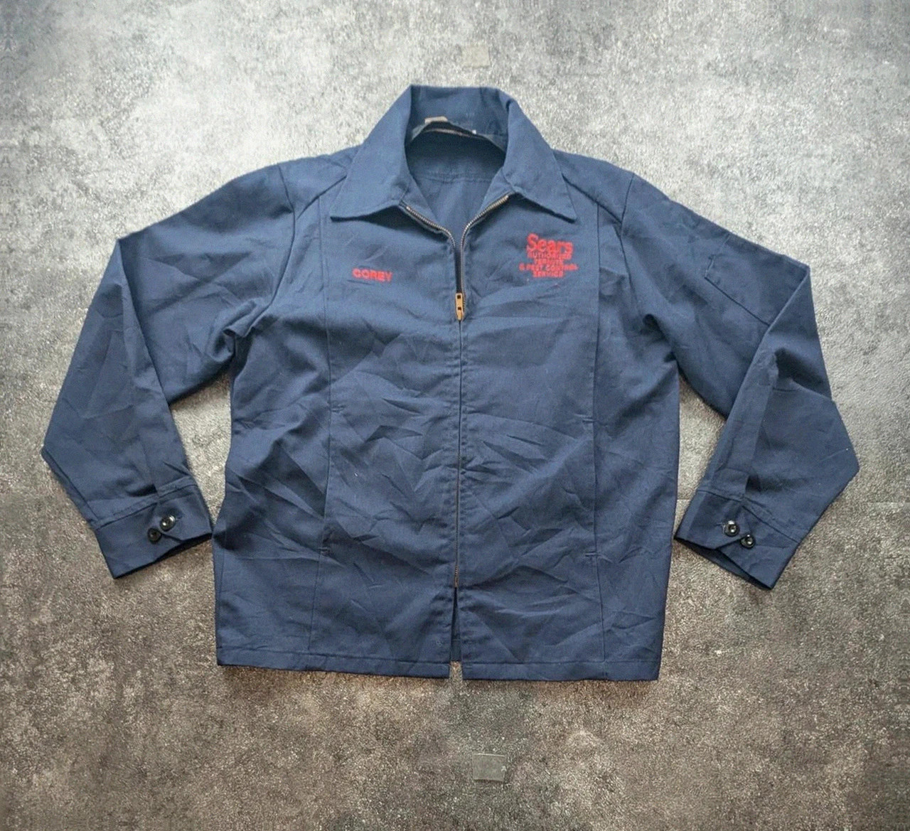 Veste américaine workwear vintage Sears Usa bleu marine taille 40 Regular – Vintage Dressing – taille Taille unique 2
