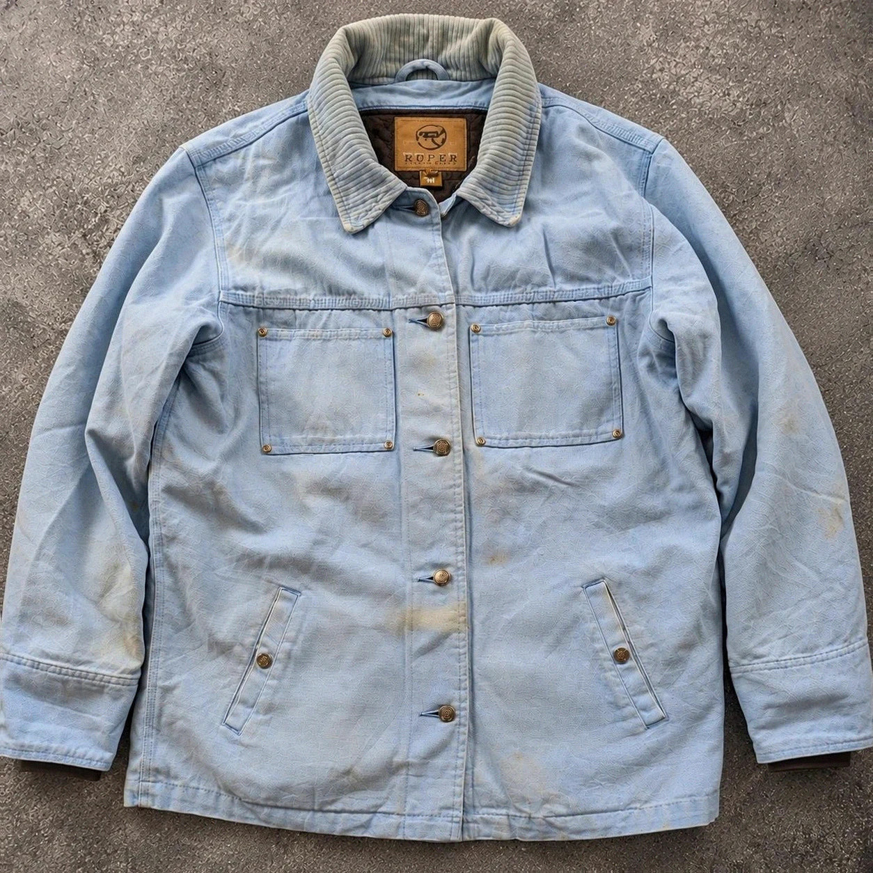 Roper Range Gear veste workwear western ranch canvas doublure amovible M