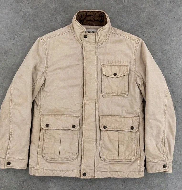 Veste L.O.G.G. H&M workwear vintage beige S – Field Jacket matelassée utility
