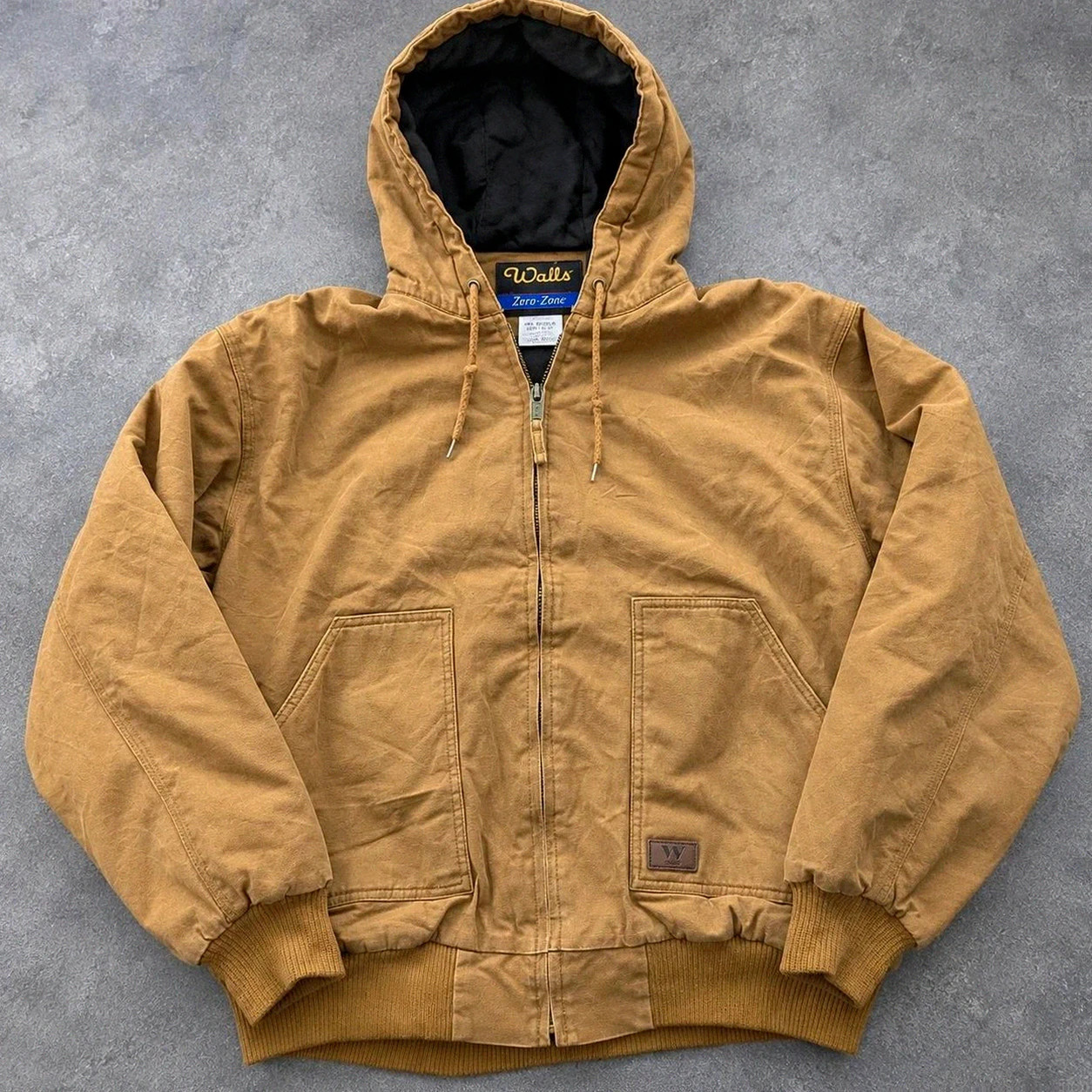 Walls Zero-Zone XXL veste Workwear Canvas Active Jacket Capuche Camel Vintage