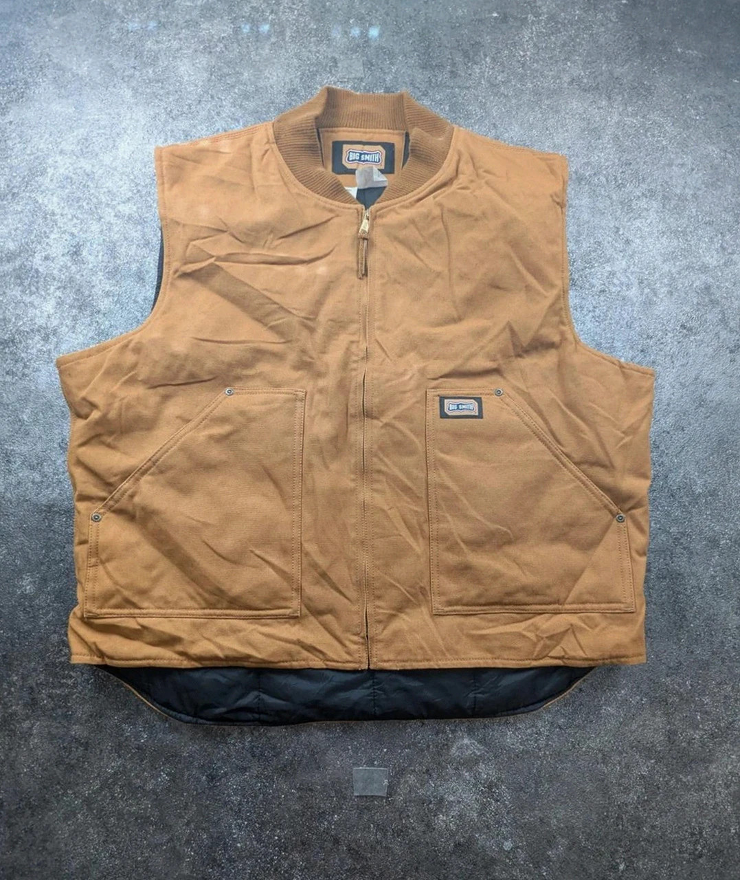 Gilet Workwear Big Smith Matelassé Duck Canvas 2XL Marron Carhartt Style Vintage – WORKWEAR – taille XXL 2