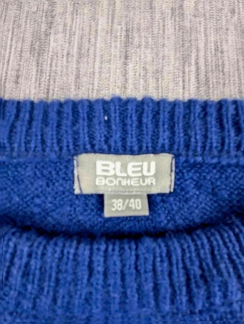 Pull ajouré bleu dentelle manches – Taille 38/40 – Bleu Bonheur 💙 – Bleu bonheur – taille M / 38 / 10 5