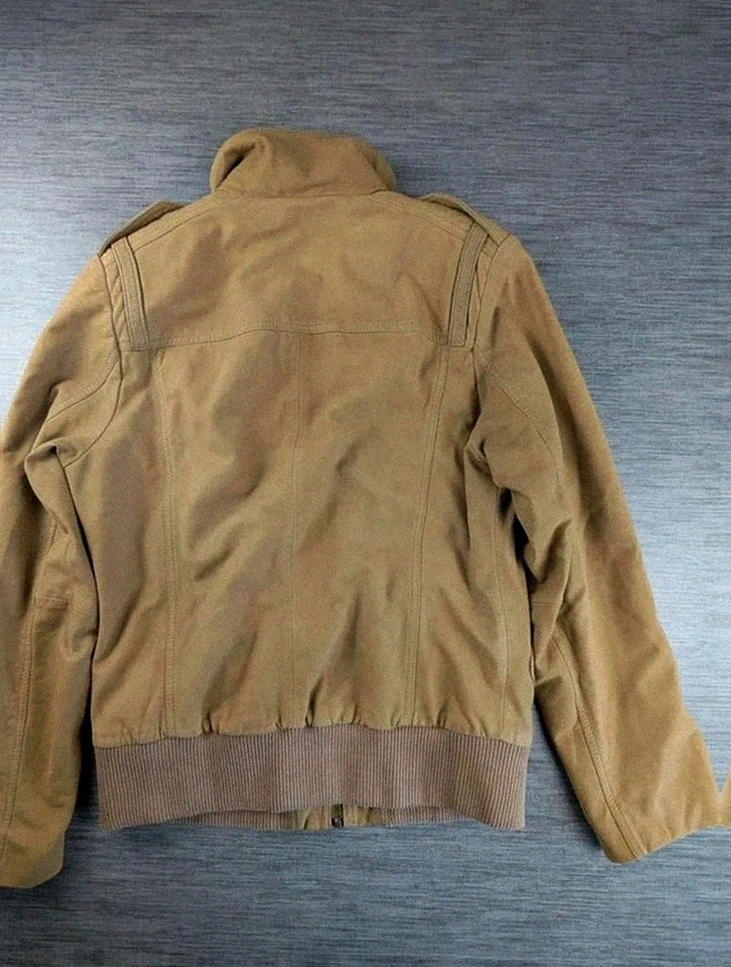 Blouson cuir de mouton Jilani Collection beige taille L 42 style biker aviateur vintage dressing – Jilani – taille XL / 42 / 14 2
