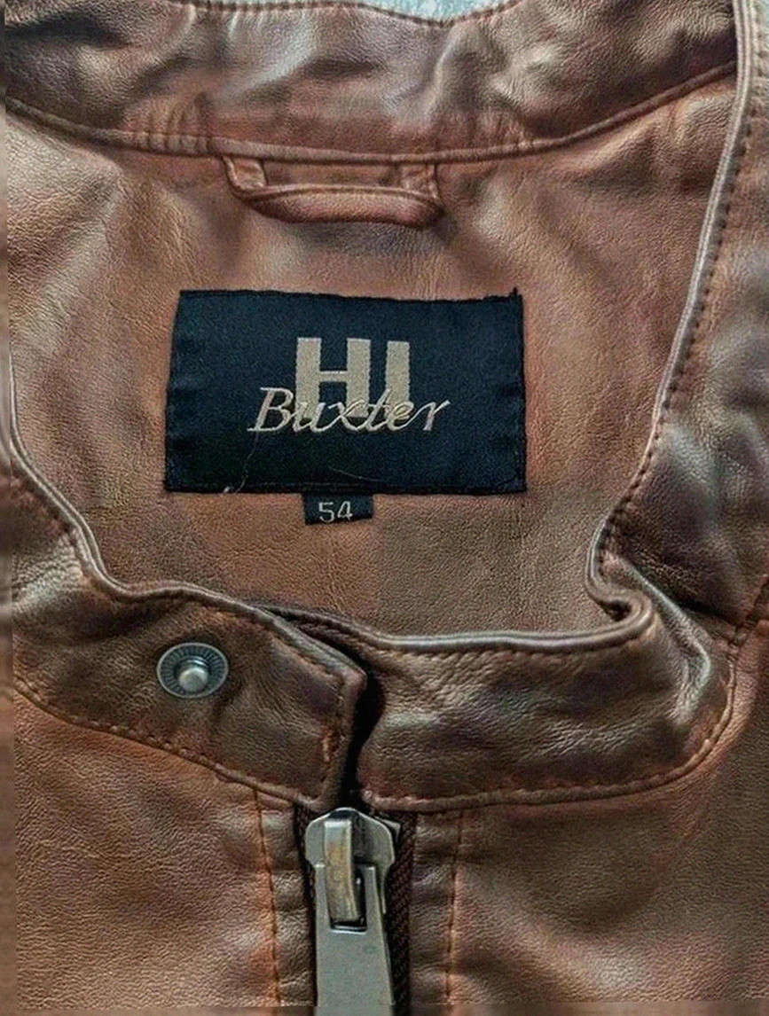 Blouson biker Hi Buxter marron simili cuir taille 54 look vintage dressing casual streetwear – HI Buxter – taille XL 3