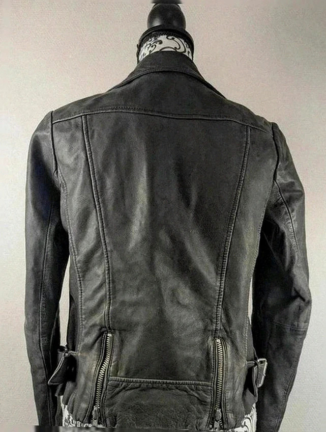 Perfecto biker en cuir d'agneau Maje noir matelassé taille 36, coupe rock chic intemporelle – Maje – taille XS / 34 / 6 3