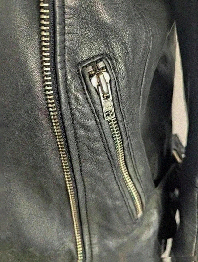 Perfecto biker en cuir d'agneau Maje noir matelassé taille 36, coupe rock chic intemporelle – Maje – taille XS / 34 / 6 5