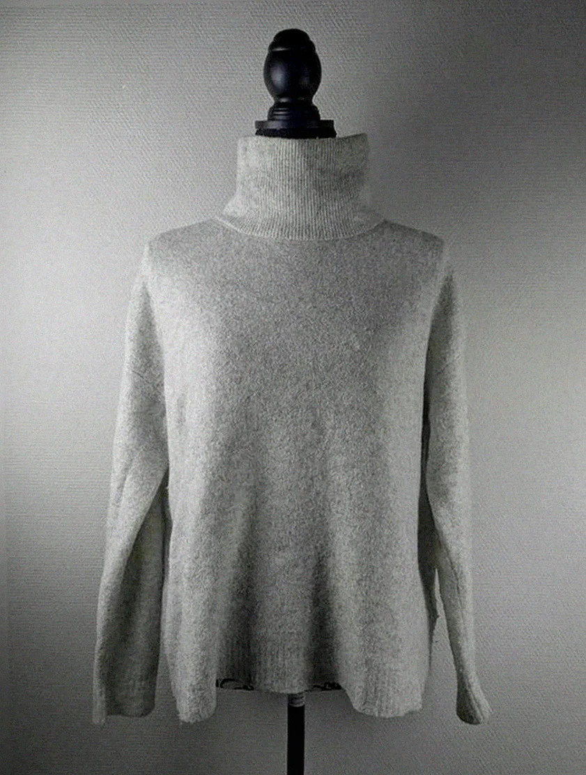 Pull American Vintage gris S/M – cosy & chaud, coupe loose