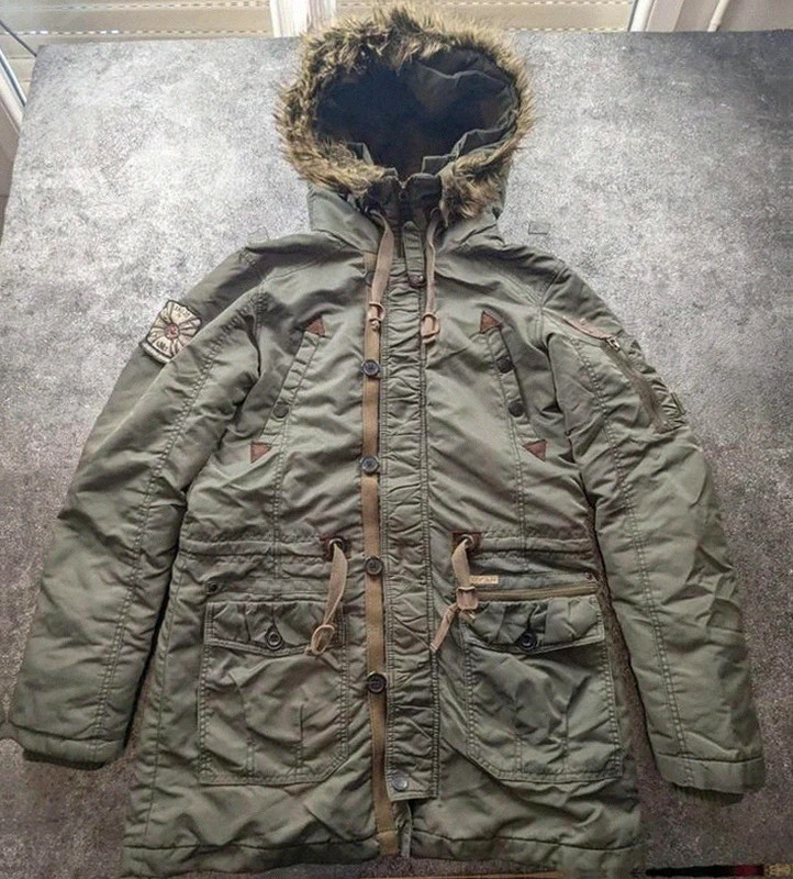 Khujo Patrick II parka vintage kaki militaire utility workwear taille M – khujo – taille M 2