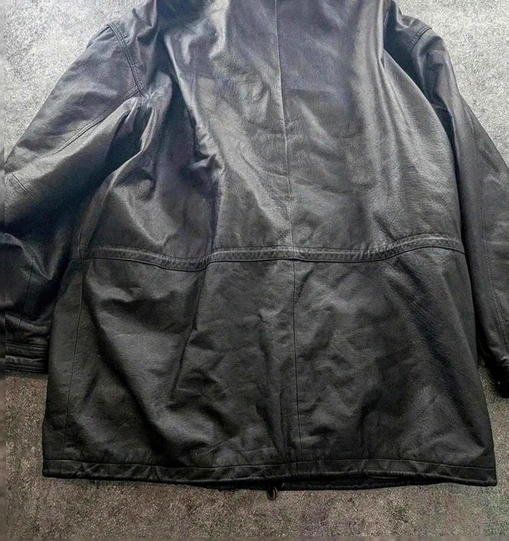 veste cuir finnegan noir cuir épais vintage dressing taille 58 workwear biker Xxl – FINNEGAN – taille XXXL 2